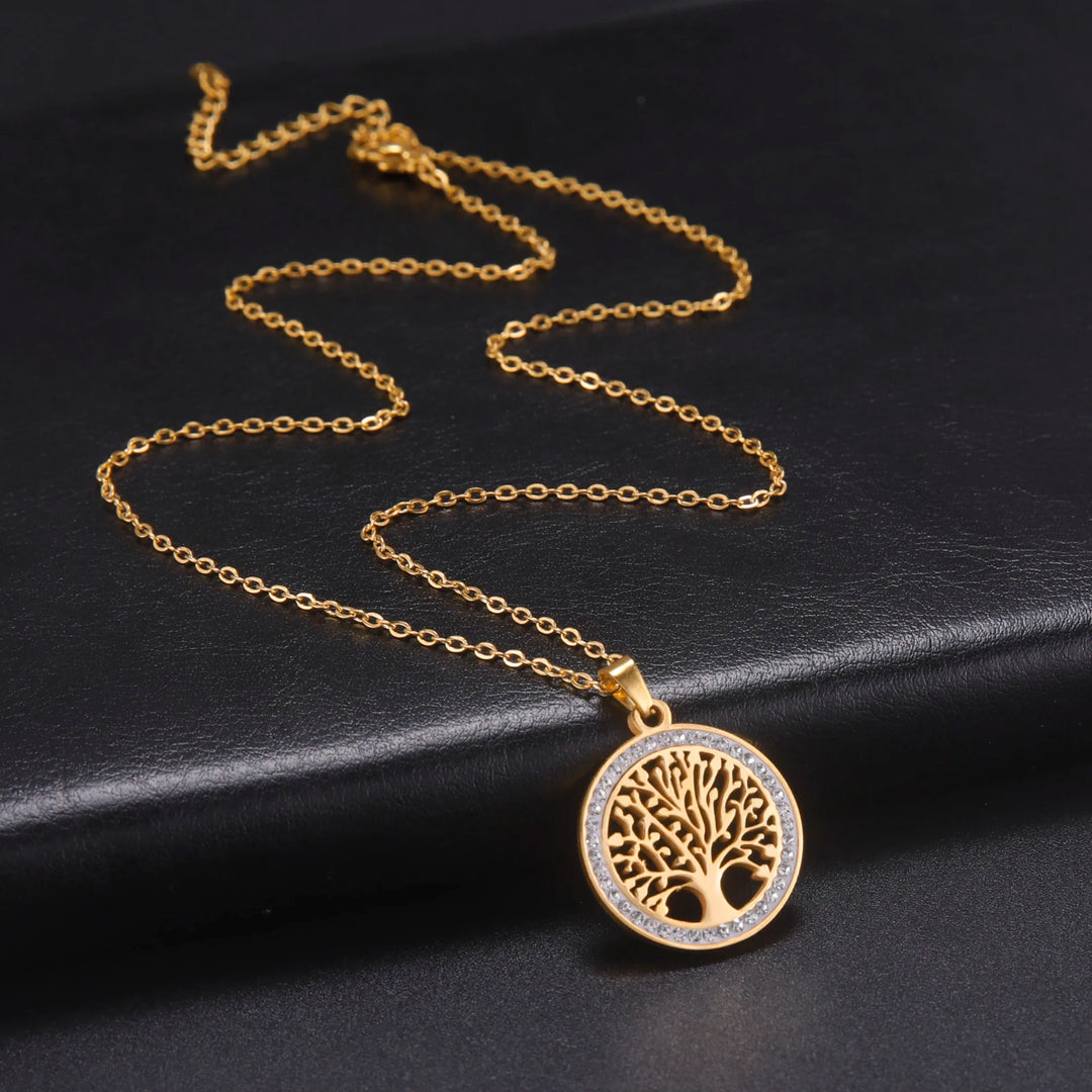 Golden Harmony Tree of Life Necklace