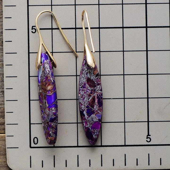 Leaf Natural Stone Earrings