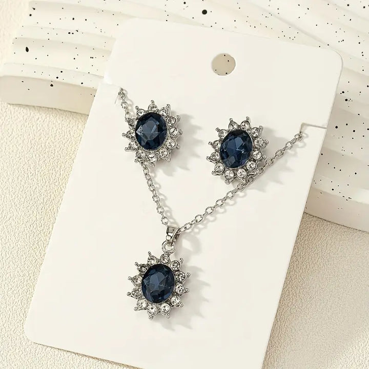 Dark Sapphire Jewelry Set