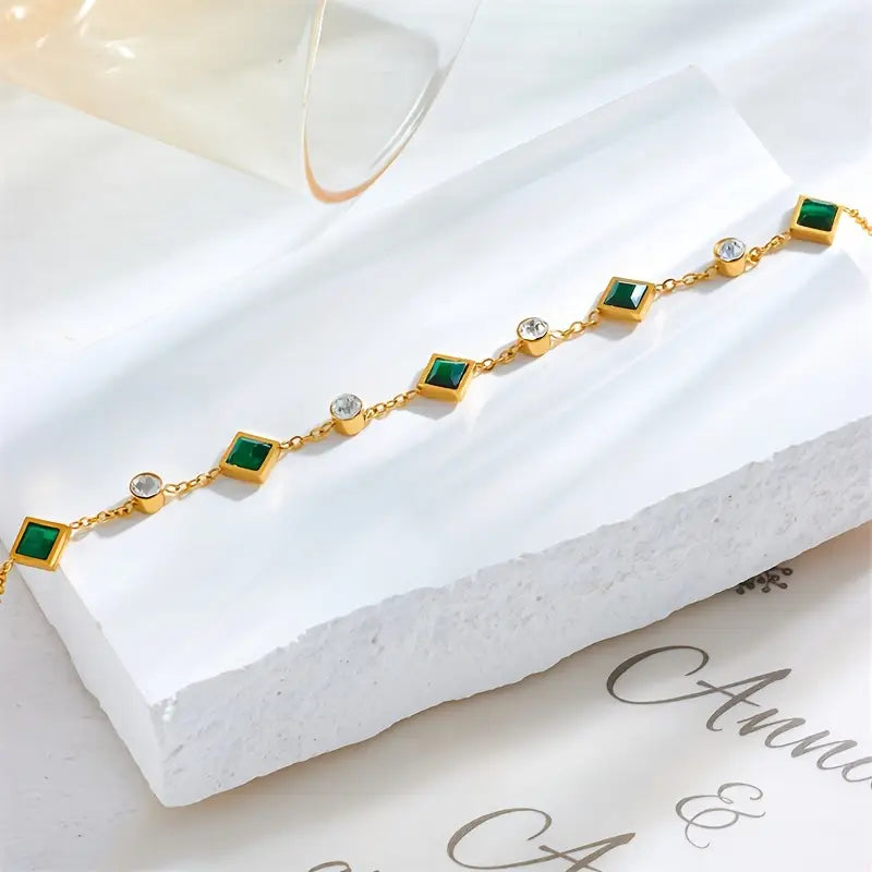 Golden Gemstone Bracelet