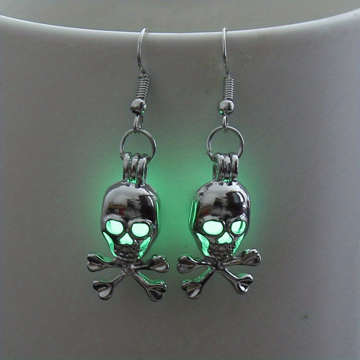 Glow-in-the-Dark Skull Earrings