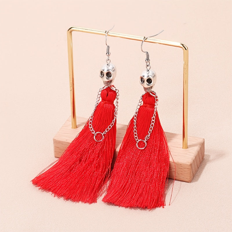 Skeleton Tassel Earrings