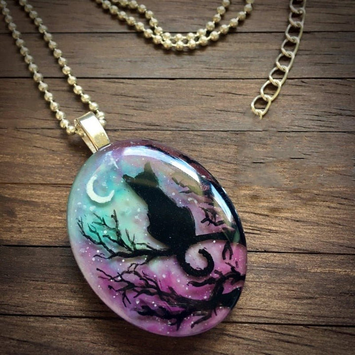 The starry night' lovely cat necklace
