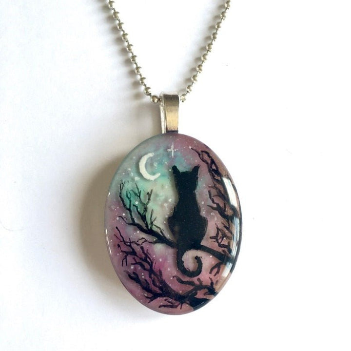 The starry night' lovely cat necklace