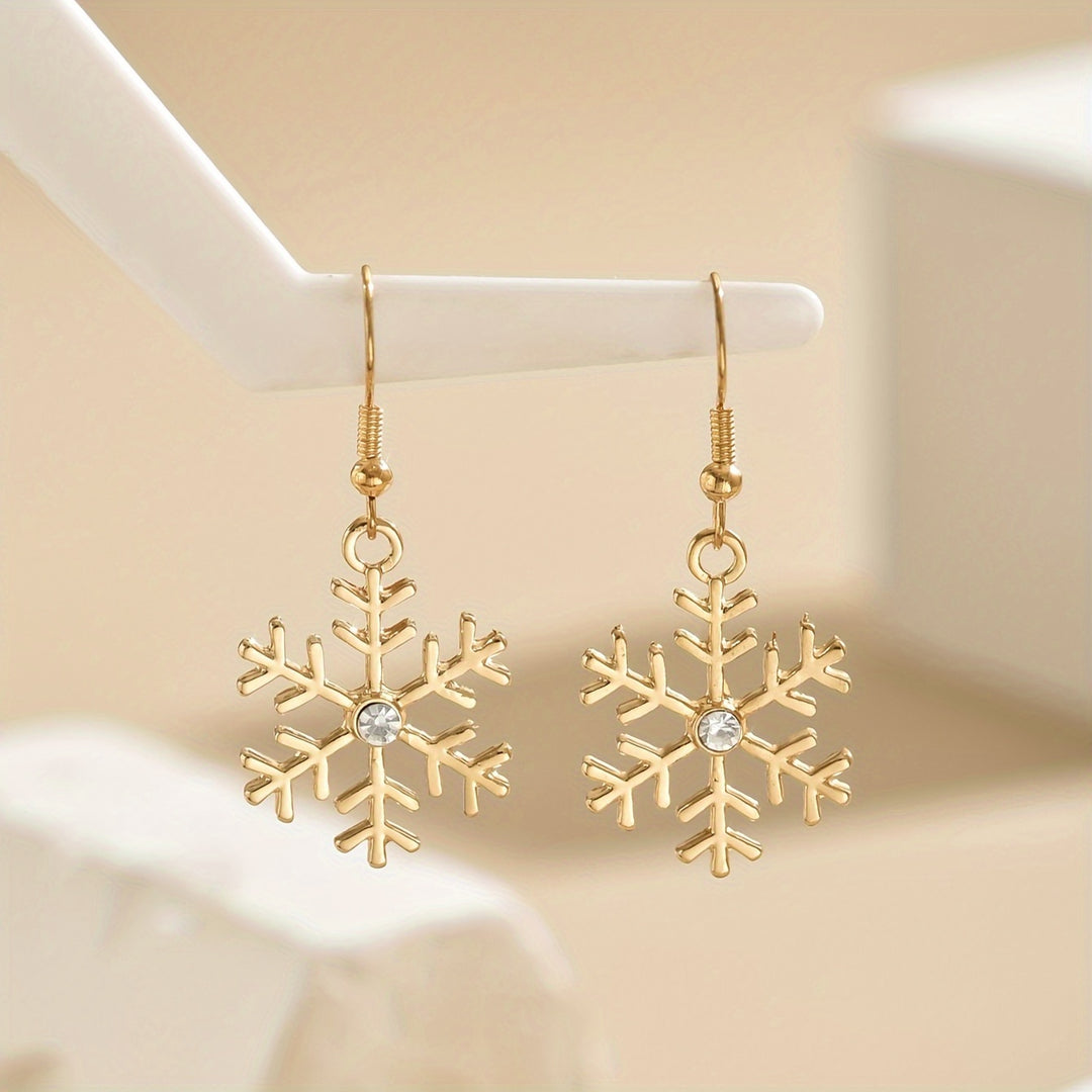 Chic Snowflake Dangle Earrings