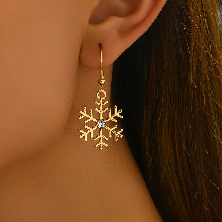 Chic Snowflake Dangle Earrings