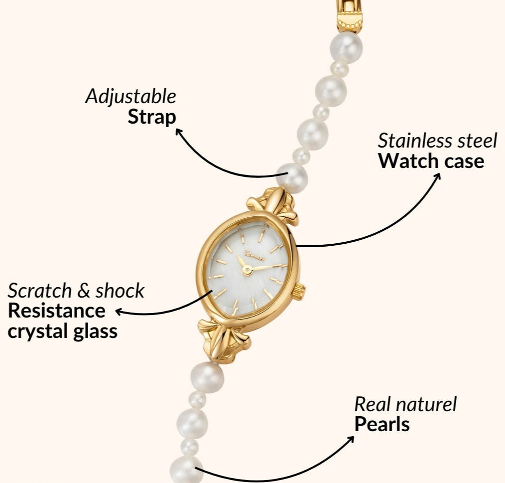 Pearl Gold Bracelet Watch