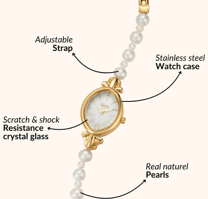 Pearl Gold Bracelet Watch