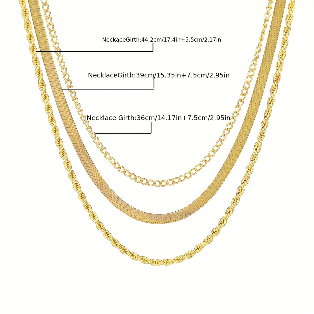 Sophisticated Multi-Layered Gold Necklace