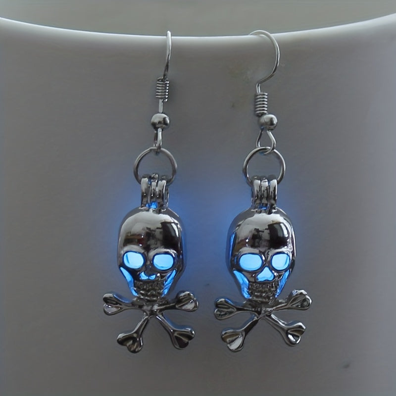 Glow-in-the-Dark Skull Earrings
