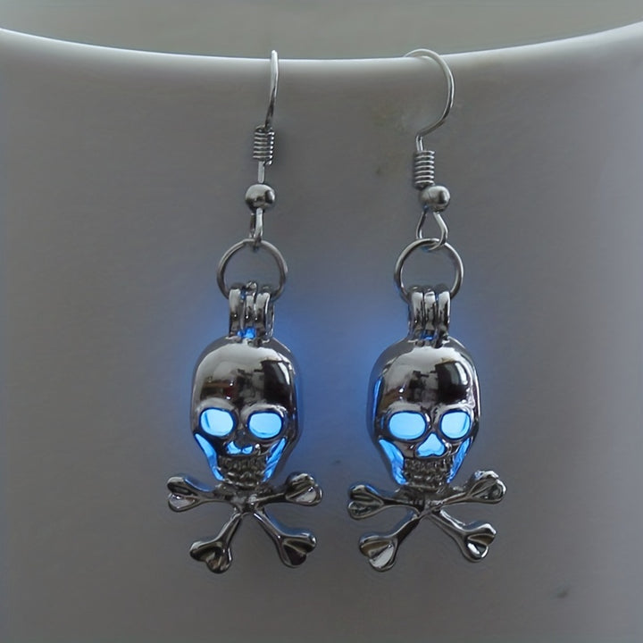 Glow-in-the-Dark Skull Earrings