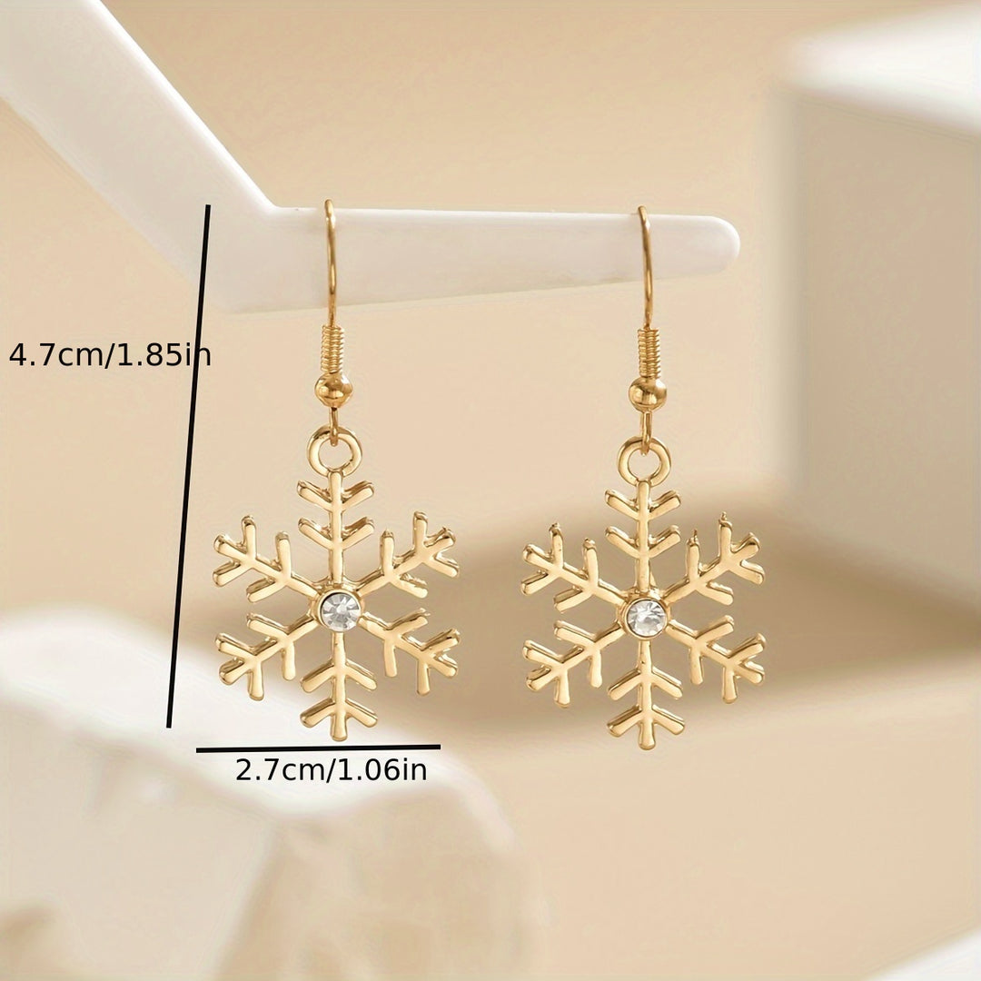 Chic Snowflake Dangle Earrings