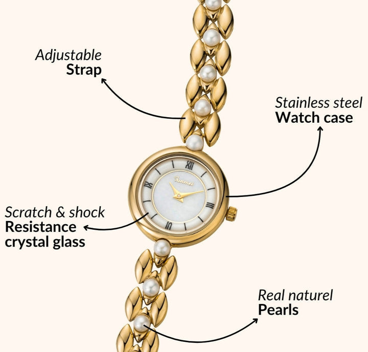 Classic Pearl Gold Watch