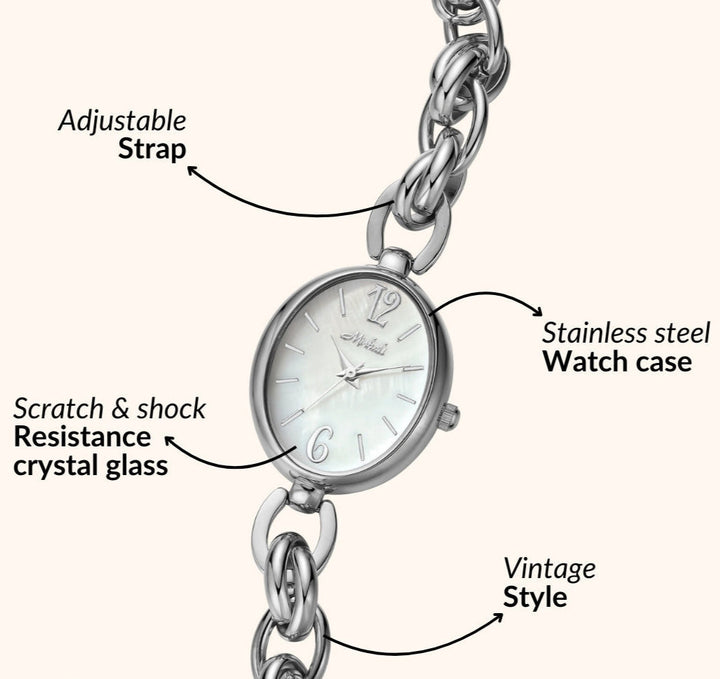 Elegant Silver Charm Watch