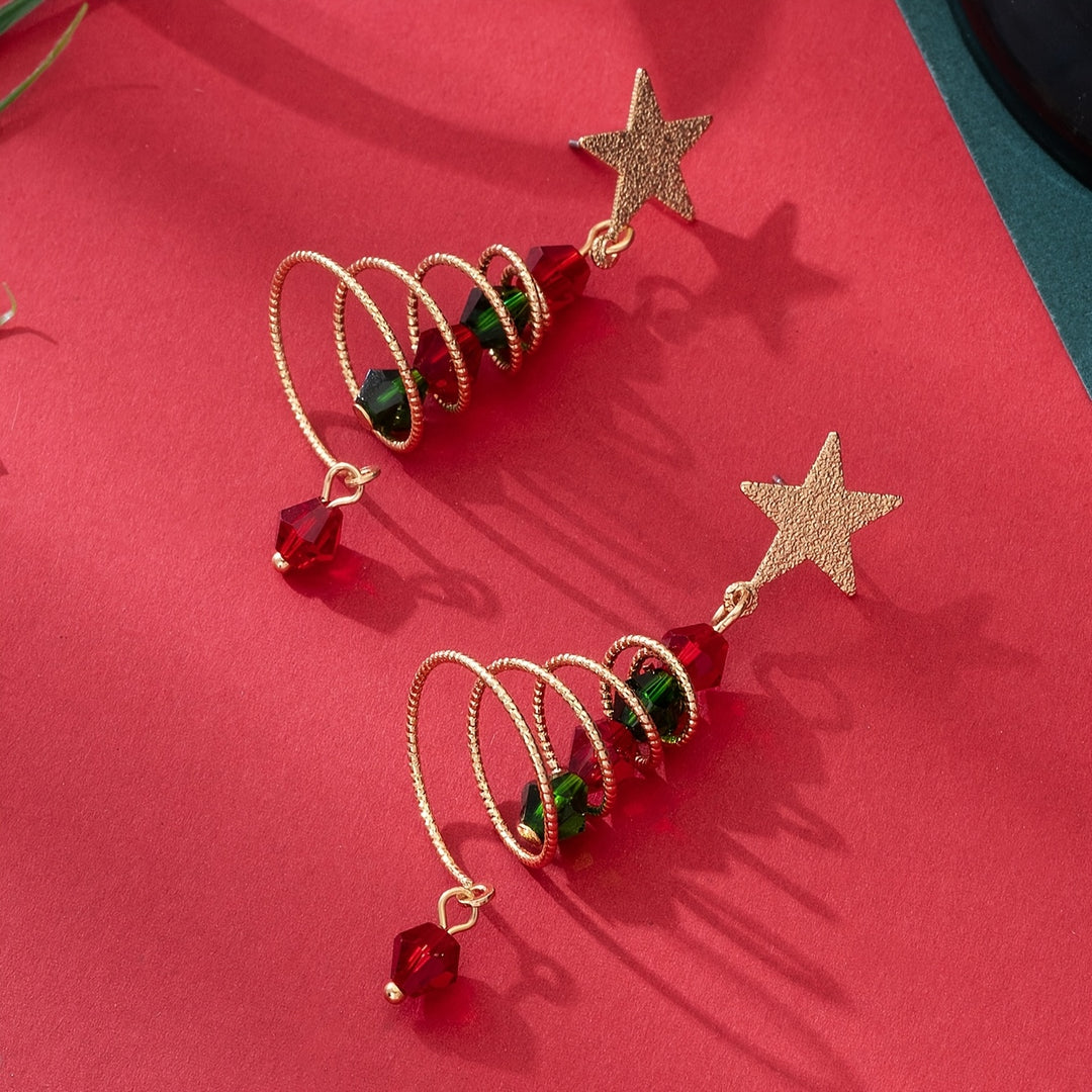 Elegant Festive Christmas Tree Earrings