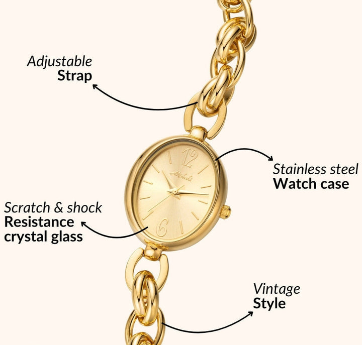Gold Link Bracelet Watch