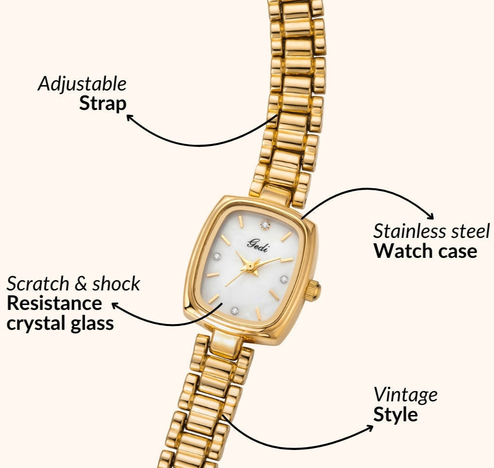 Gold Square Bracelet Watch