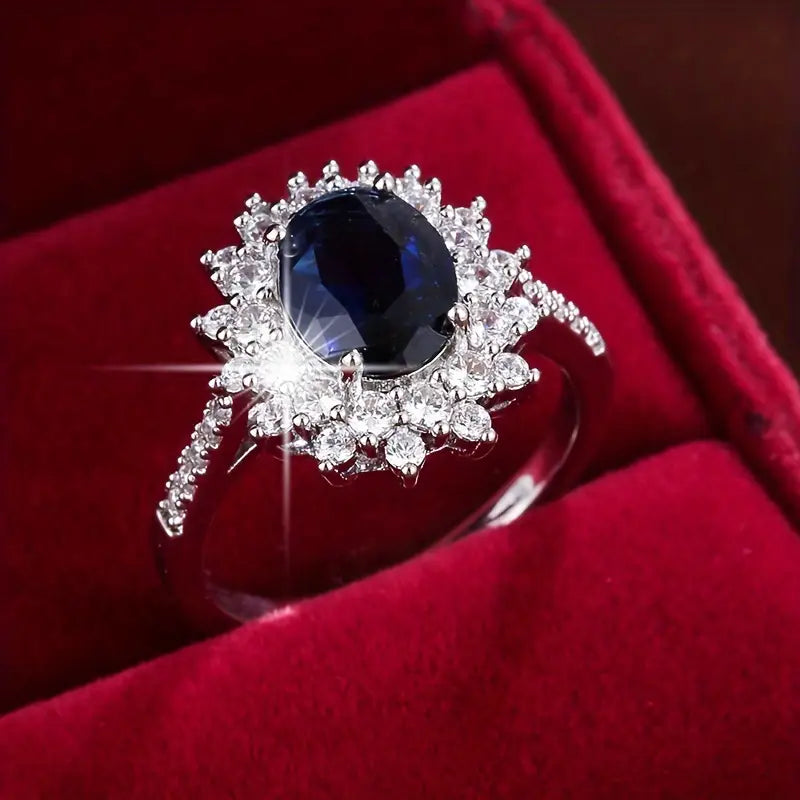Shiny Sapphire Gold Ring
