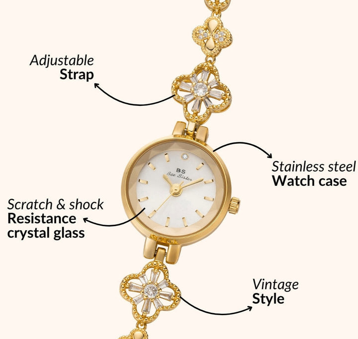 Gold Ornate Bracelet Watch