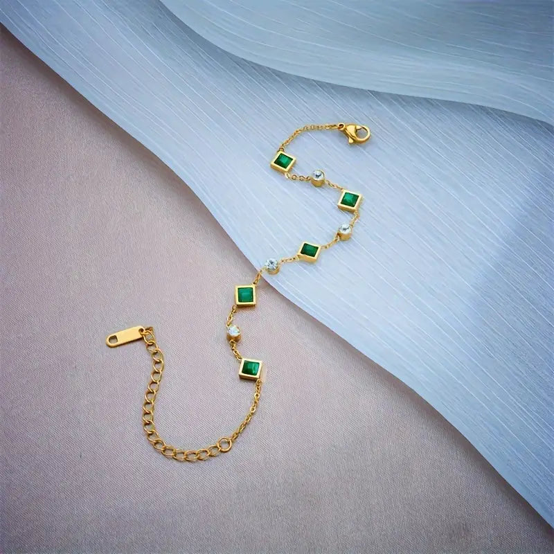 Golden Gemstone Bracelet