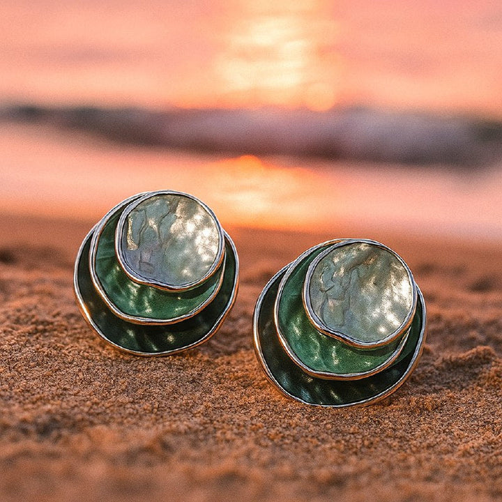 Green Waves Earrings
