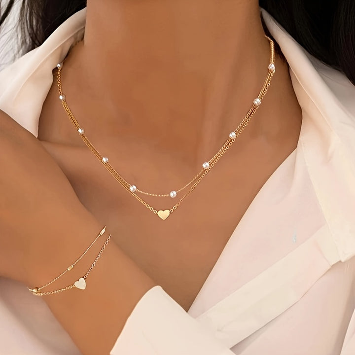 Chic Minimalist Necklace and Bracelet Set