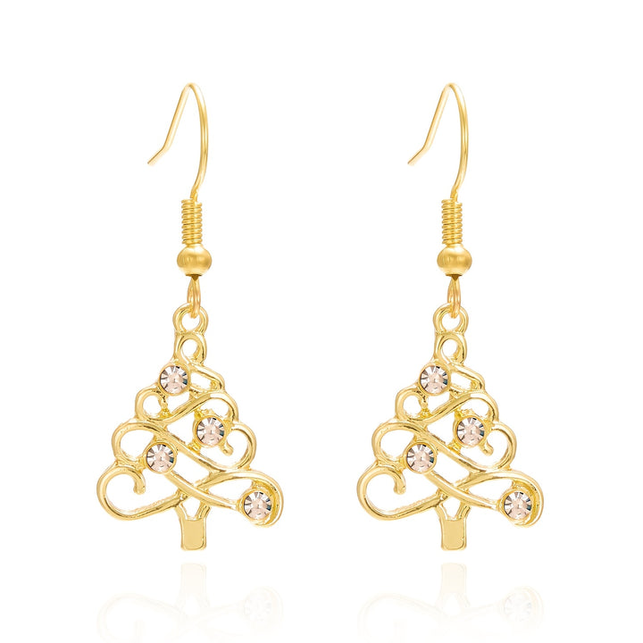 Elegant Christmas Tree Dangle Earrings
