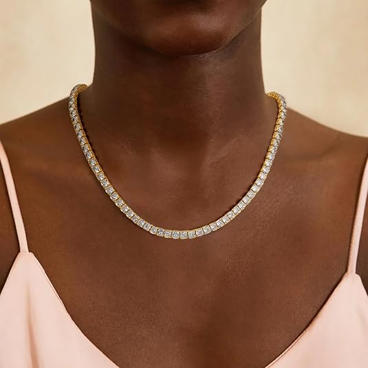 Timeless Gold Classic Tennis Necklace