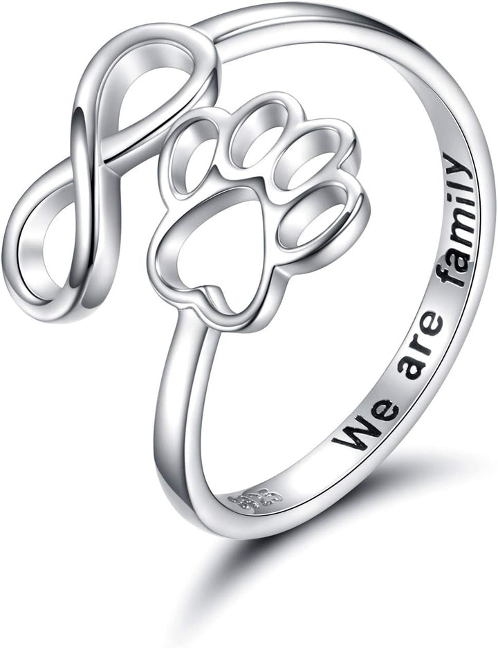 Paw & Heart Ring – Adjustable