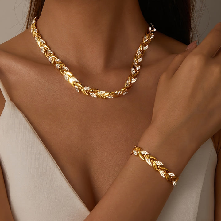 Elegant Golden Fish Tail Set