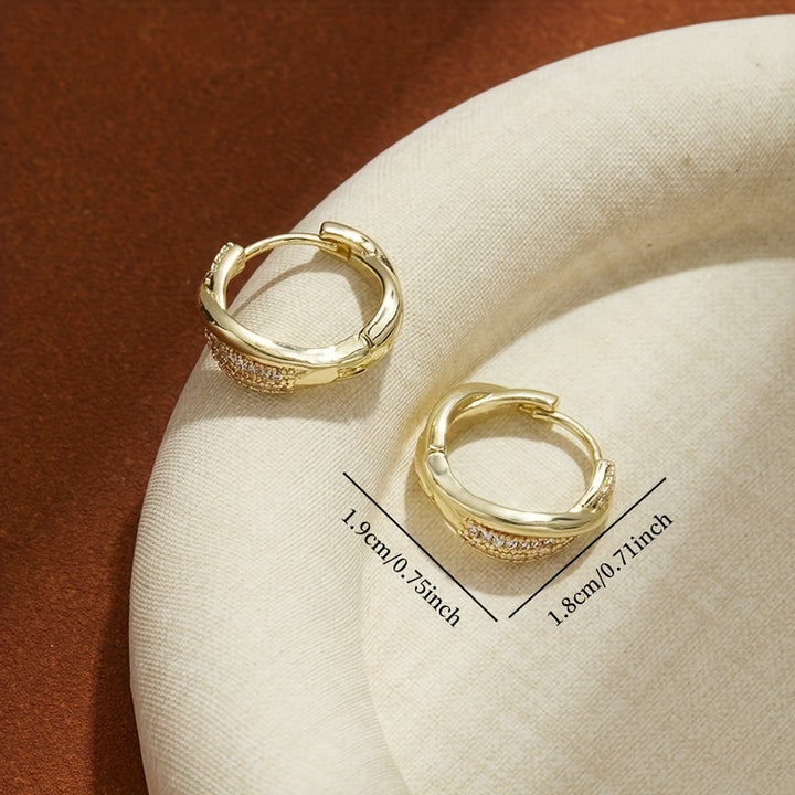 Chic Korean Interlocking Hoop Earrings
