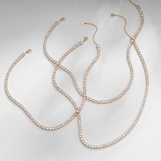 Timeless Gold Tennis Necklace