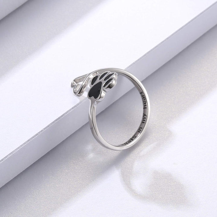 Paw & Heart Ring – Adjustable