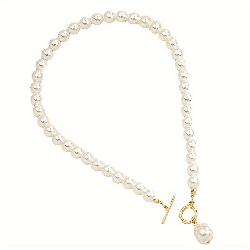 Vintage Baroque Pearl Necklace and Earrings Set