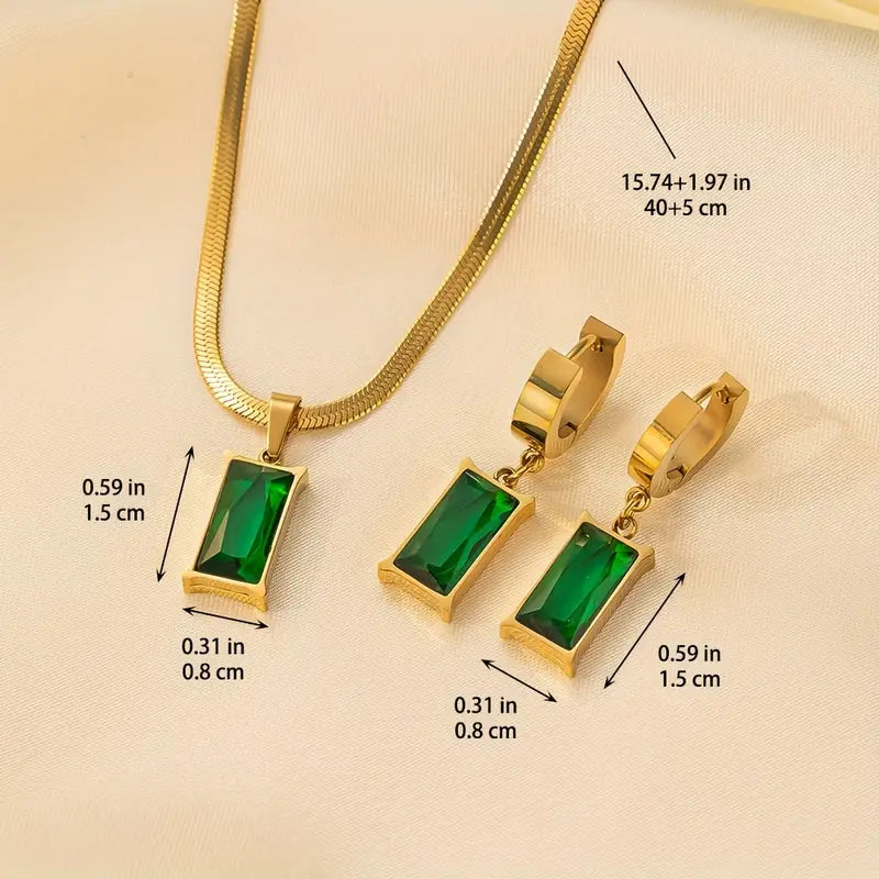 Elegant Gemstone Jewellery Set