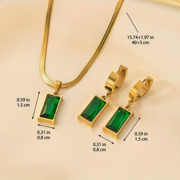 Elegant Gemstone Jewellery Set