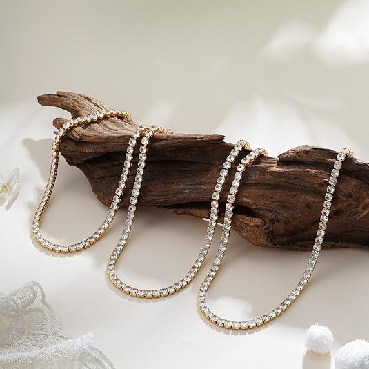 Timeless Gold Tennis Necklace