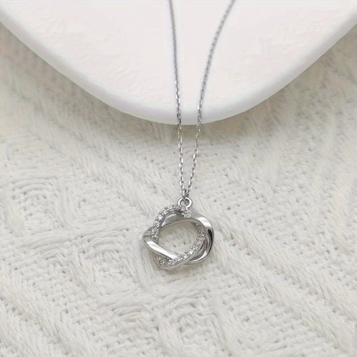 Elegant Gold Pendant Necklace with Faux Diamonds