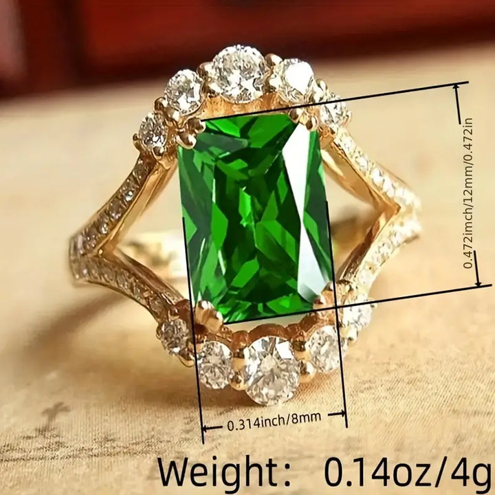 Chic Golden Gemstone Ring