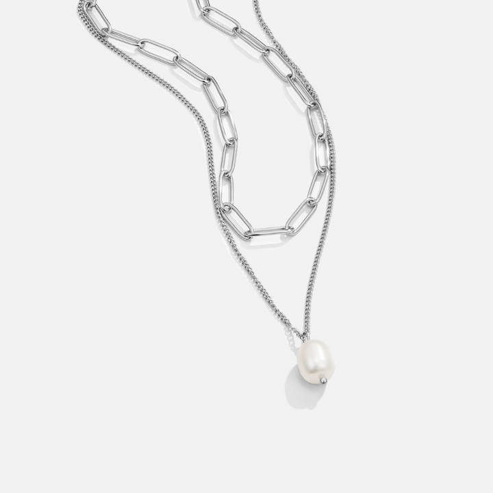 Golden Tulip Pearl Necklace