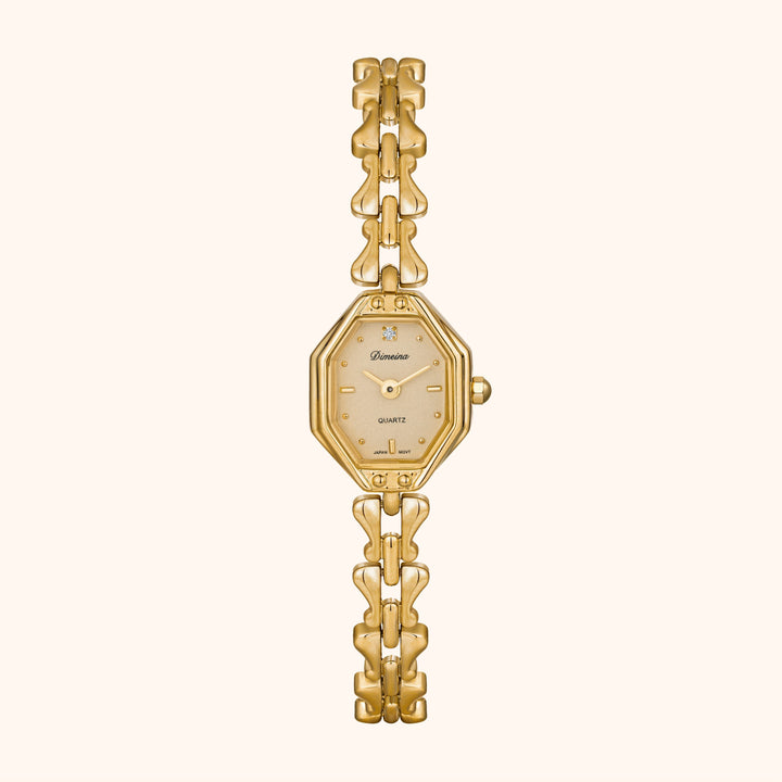 Gold Hexagon Bracelet Watch