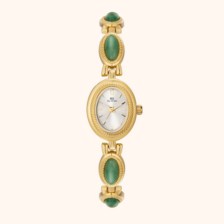 Gold Jade Accent Watch