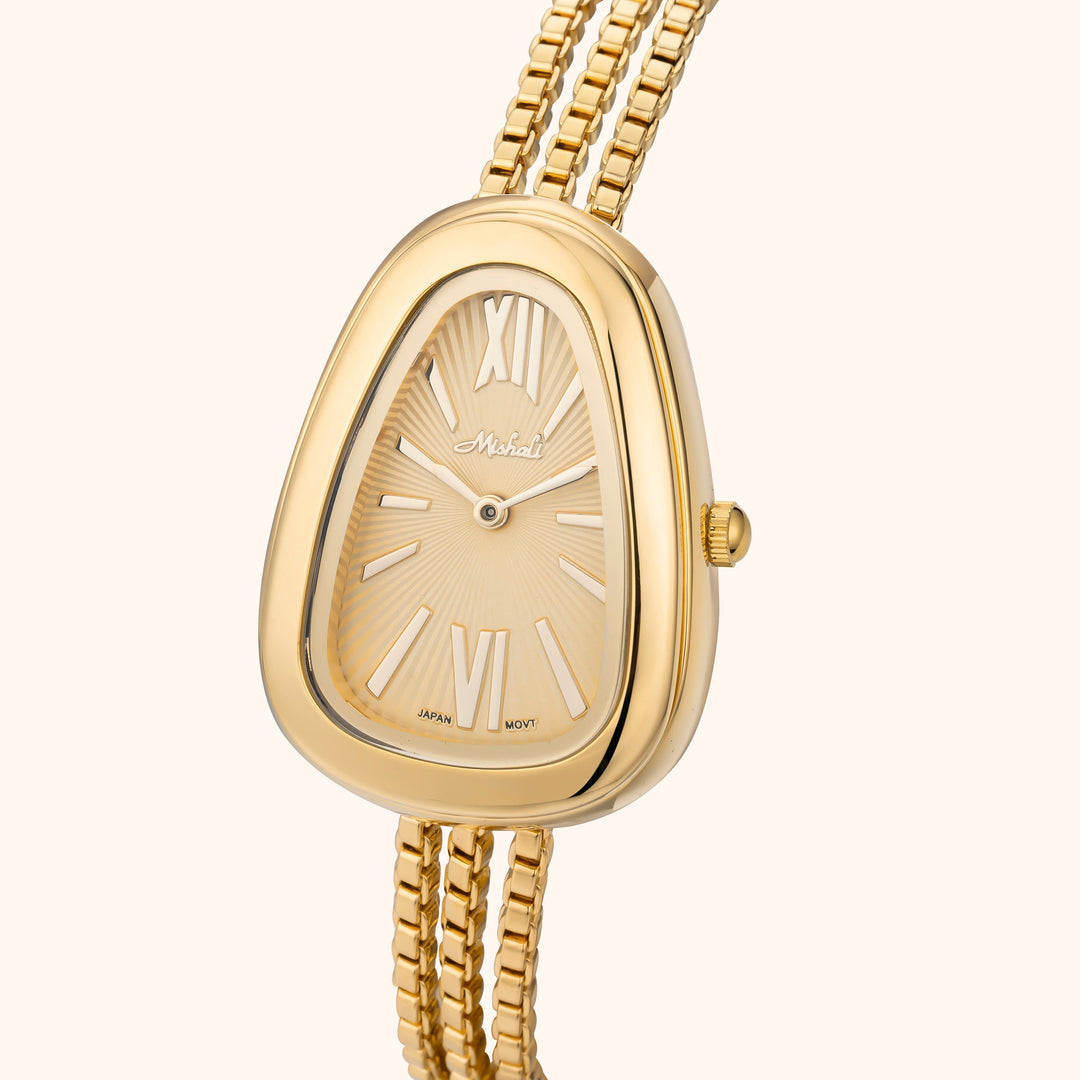 Gold Teardrop Bracelet Watch