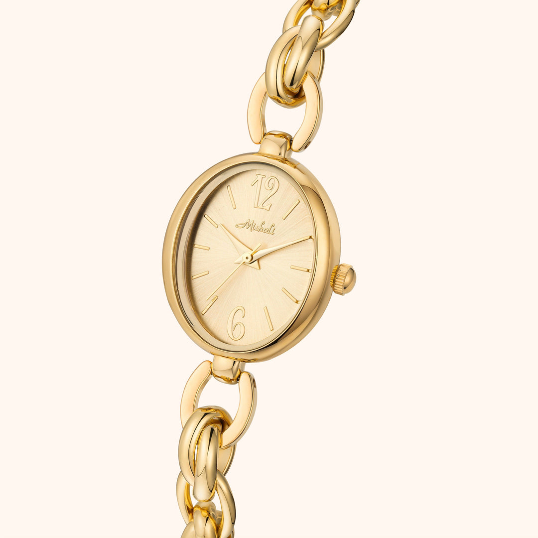 Gold Link Bracelet Watch