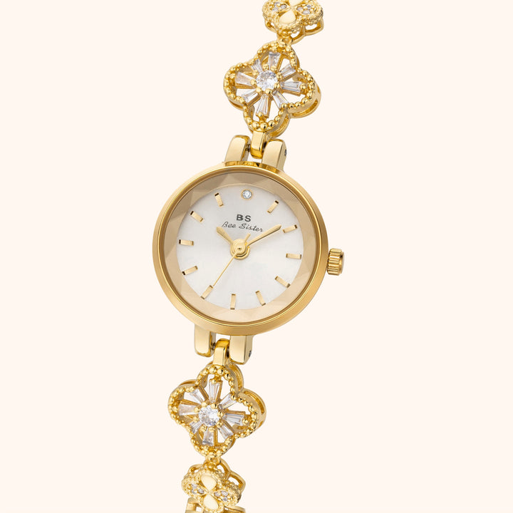Gold Ornate Bracelet Watch