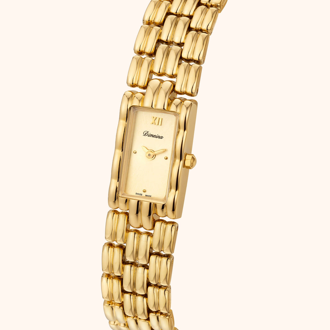 Gold Rectangle Bracelet Watch