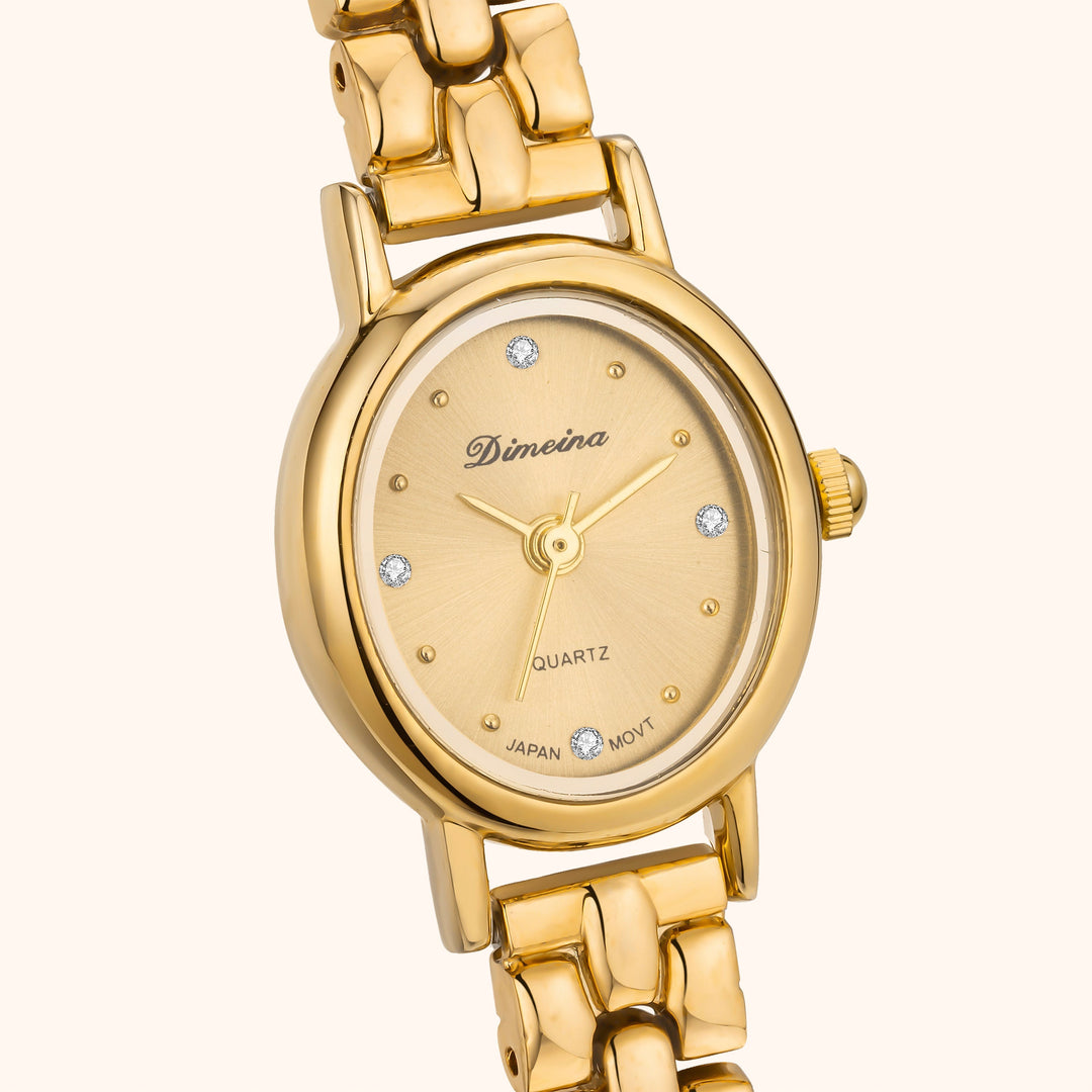 Gold Crystal Dial Watch