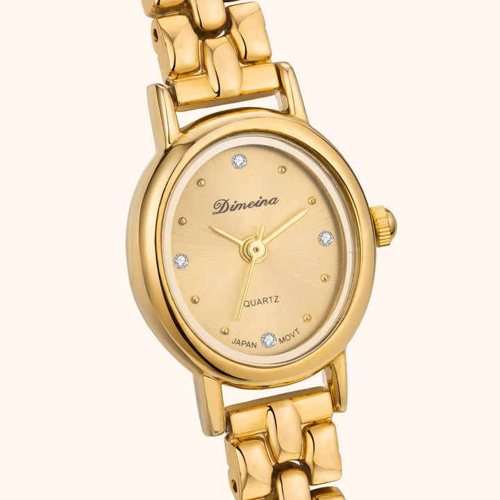 Gold Crystal Dial Watch