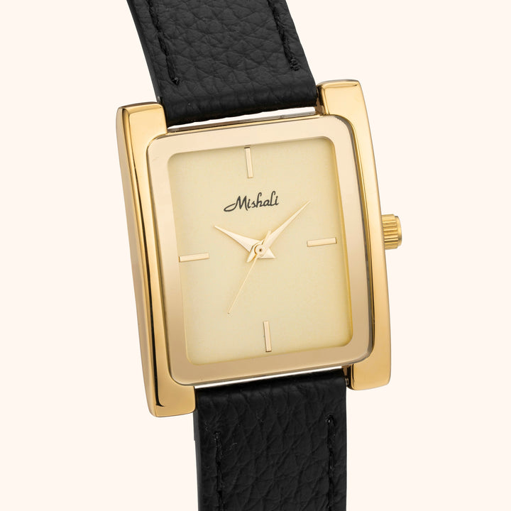 Leather Gold Elegant Watch