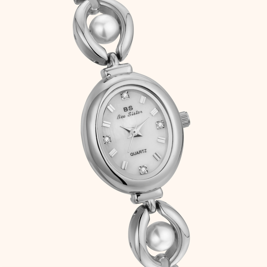 Pearl Silver Elegant Watch